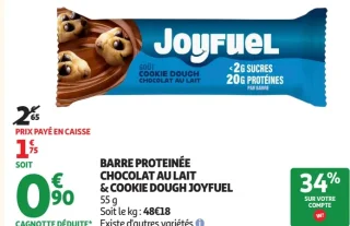 Barre proteinée Chocolat au lait & Cookie dough Joyfuel