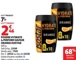 Poudre Hydrate & Perform Saveur Orange Isostar
