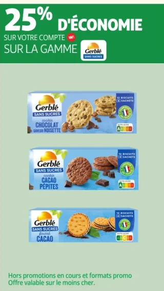 Gamme Gerblé Sans Sucres