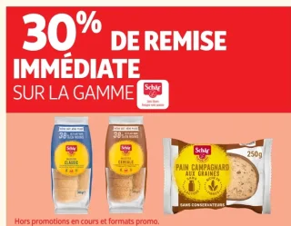 30% de remise immédiate sur la gamme Schär