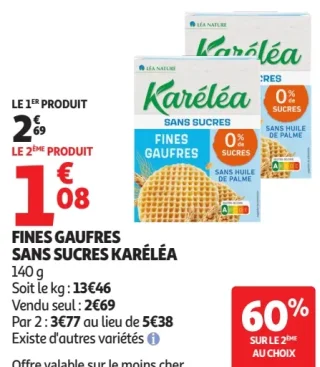 Fines gaufres sans sucres Karéléa