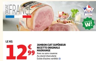 JAMBON CUIT SUPÉRIEUR RECETTE ORIGINALE MADRANGE