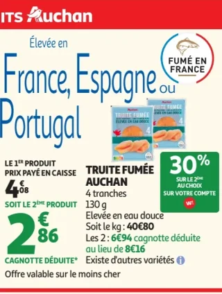 Truite fumée Auchan