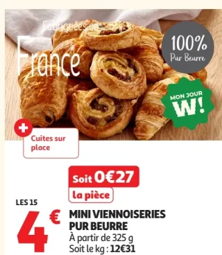 Mini viennoiseries pur beurre