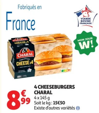 4 Cheeseburgers Charal