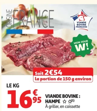 Viande bovine : hampe