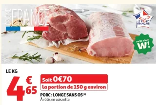 Porc : longe sans os