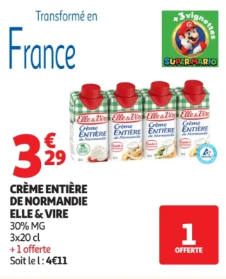 Crème entière de Normandie Elle & Vire