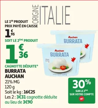 Burrata Auchan