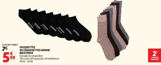 Socquettes ou chaussettes homme Inextenso