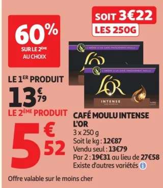 Café moulu Intense L'Or