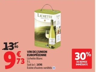 Vin de l'union Européenne Lichette Blanc