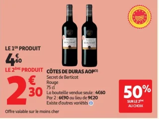 Côtes de Duras AOP Secret de Berticot Rouge