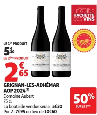 GRIGNAN-LES-ADHÉMAR AOP 2024 Domaine Aubert 75 cl