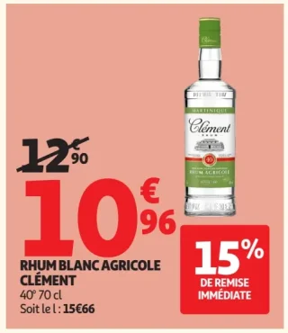 Rhum blanc agricole Clément