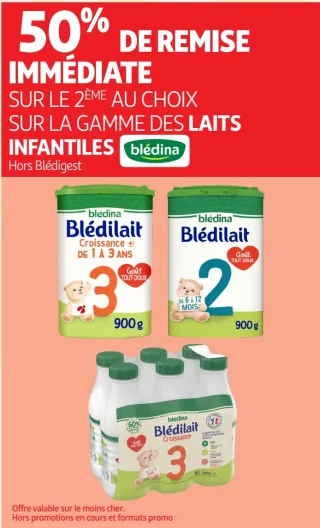 Laits infantiles Blédina Blédilait