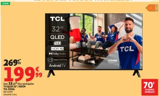 TV QLED 32" / 80CM TCL 32S5L