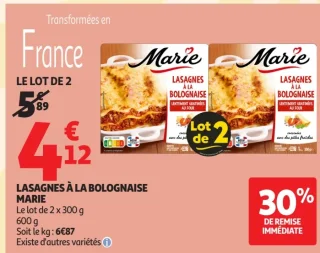 Lasagnes à la bolognaise Marie