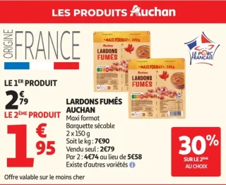 Lardons fumés Auchan