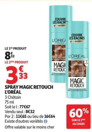 Spray Magic Retouch L'Oréal 3 Châtain