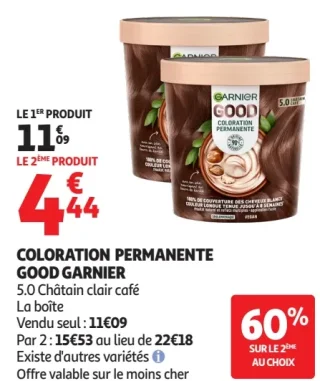 Coloration Permanente Good Garnier 5.0 Châtain clair café