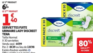 Serviettes fuite urinaire Lady Discreet Tena