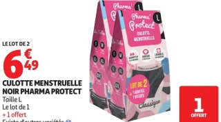 Culotte menstruelle noir Pharma Protect