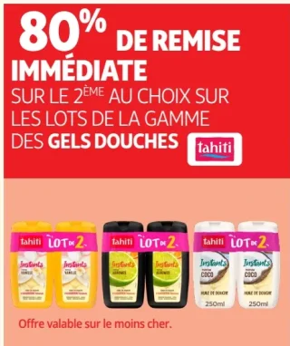 Lots de gels douches Tahiti