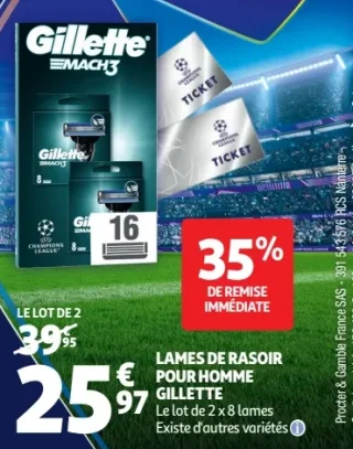 Lames de rasoir pour homme Mach3 Gillette