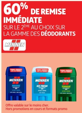 Gamme des déodorants Mennen