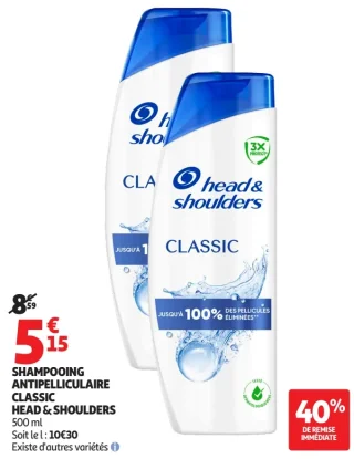 Shampooing antipelliculaire Classic Head & Shoulders