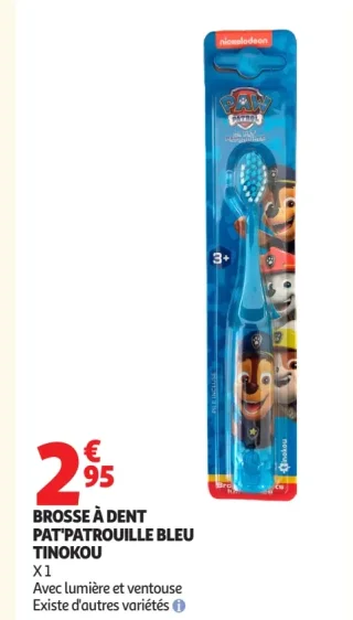 Brosse à dent Pat'Patrouille Bleu Tinokou