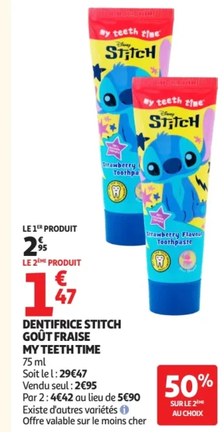 Dentifrice Stitch Goût Fraise My Teeth Time