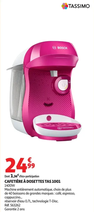 Cafetière à dosettes TAS 1001 Bosch