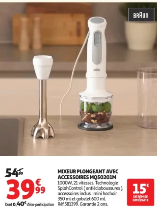 MIXEUR PLONGEANT AVEC ACCESSOIRES MQ50201M