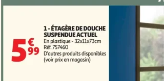 Étagère de douche suspendue Actuel