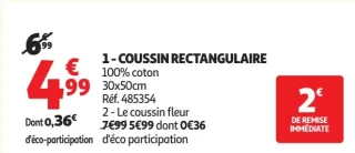 Coussin rectangulaire Actuel