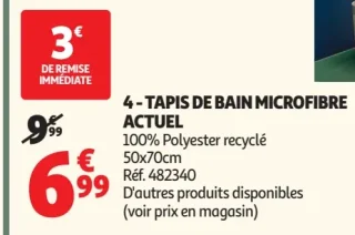 Tapis de bain microfibre Actuel