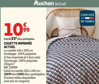 COUETTE IMPRIMÉE ACTUEL