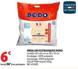 OREILLER ÉCO'BASIQUES DODO