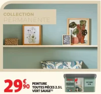 Auchan Peinture Toutes Pièces 2.5 L Vert Sauge Satin