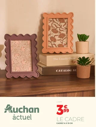 Auchan actuel Le Cadre photo ondulé 14 x 19 cm