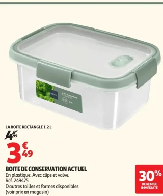 La boite rectangle 1.2 L Boite de conservation Actuel