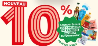 10% cagnotte sur des centaines de produits Auchan du quotidien