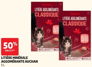 Litière minérale agglomérante Auchan
