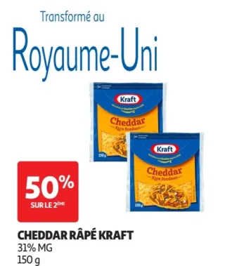 Kraft Cheddar râpé