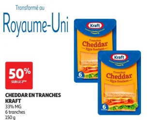 Kraft Cheddar en tranches