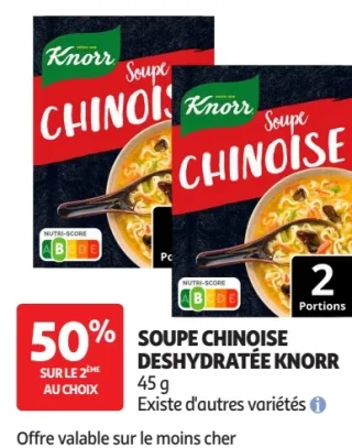 SOUPE CHINOISE DESHYDRATÉE KNORR