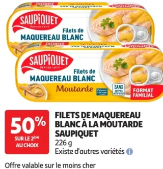 FILETS DE MAQUEREAU BLANC À LA MOUTARDE SAUPIQUET