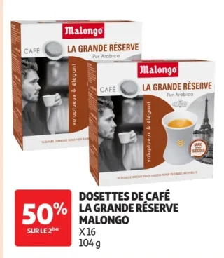 Dosettes de café La Grande Réserve Malongo